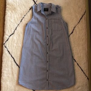 A&F striped chambray shirt dress